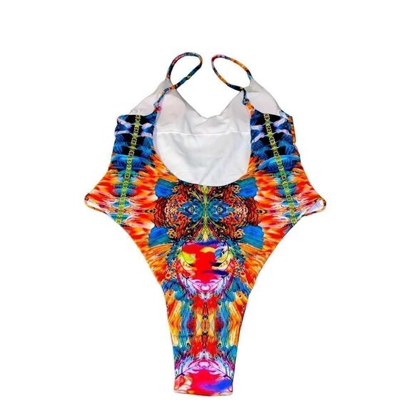 Bright Feather Print Bathing Suit NEW - Picture 4 of 13